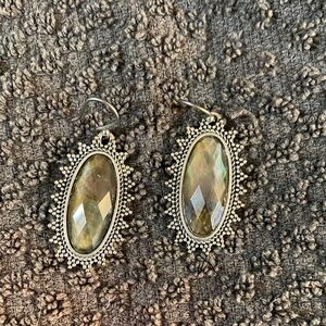 Lucky Brand Silver and Gold-Tone Oval Earrings